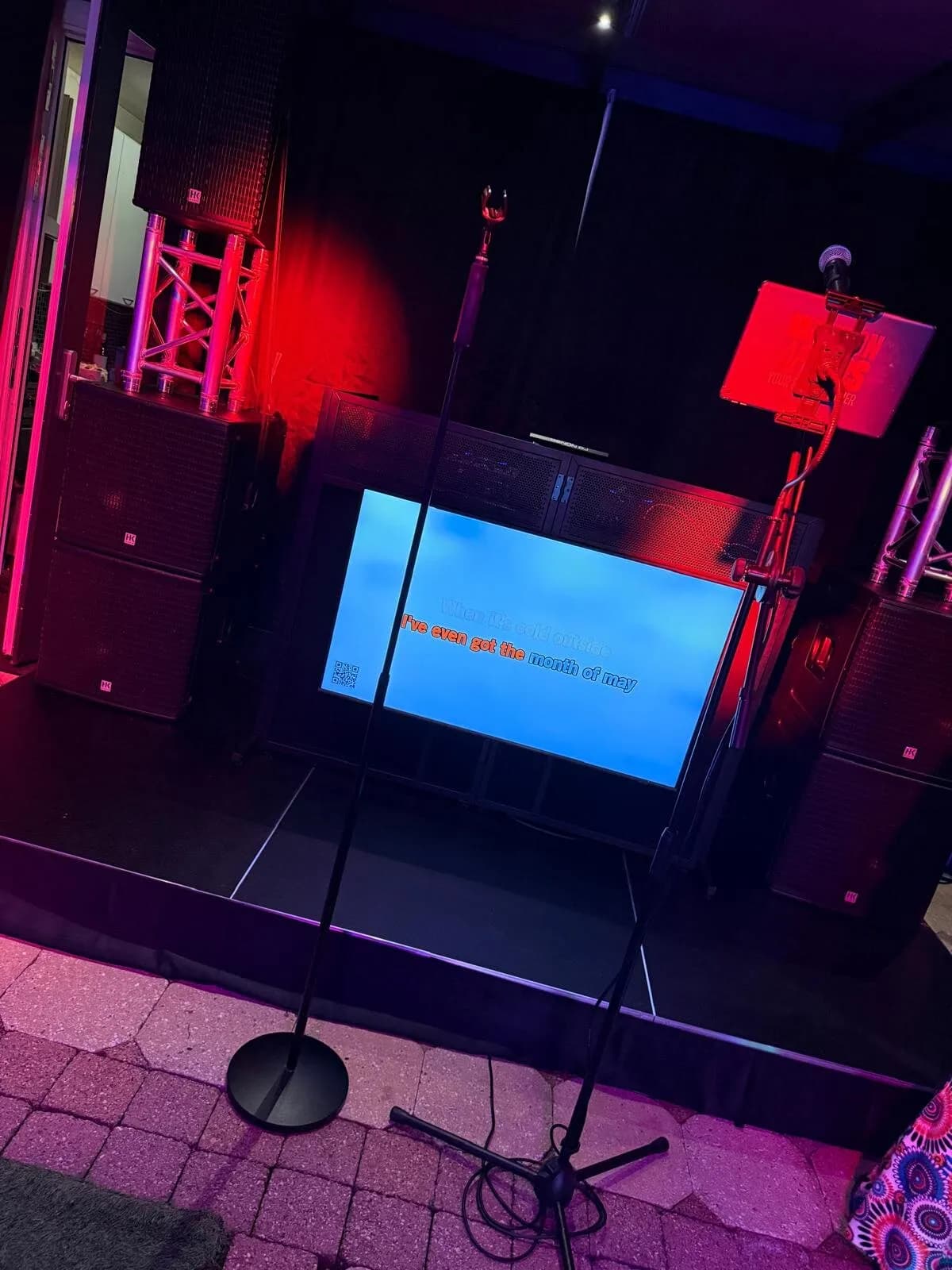 Karaoke setup op evenement in Utrecht